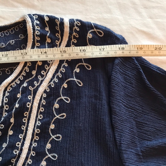 🌟Blue Embroidered Tunic/Cover Up - Picture 7 of 8